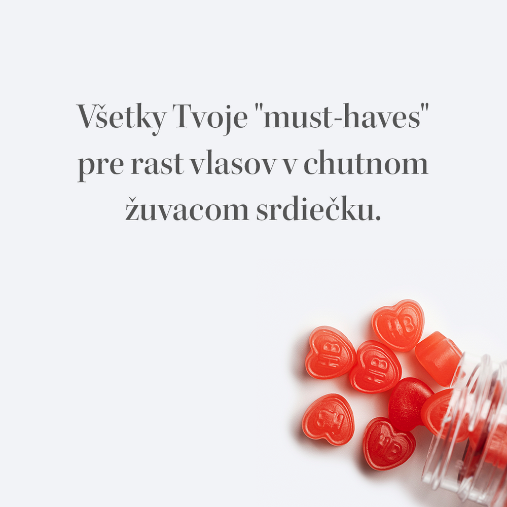 Gumenné vitamíny na rast vlasov 3 mesačná zásoba