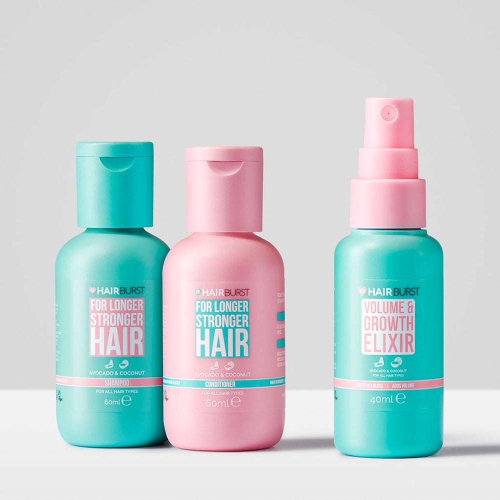 Mini Set na Objem & Rast  –  Šampón, Kondicionér a Elixír